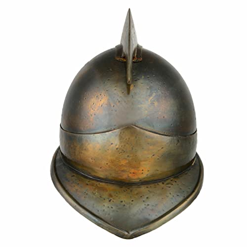 Casco medieval griego rey Leonidas casco espartano de acero antiguo Caballeros históricos Warrior LARP casco cruzado juego de rol disfraces de lucha