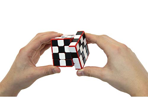 Cayro - Checkercube 4x4x4 - Cubo Imposible - Speed Cube - Rompecabezas - con Diseño Tablero de Ajedrez - Blanco y Negro - Gira Suavemente Sin Atascarse - Diseño Ergonómico