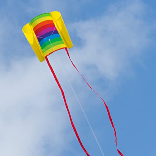 CIM Cometa de playa (2 unidades, arcoíris / prisma: para niños a partir de 6 años, 74 x 47 cm, incluye cuerda de 40 m y cola de rayas)