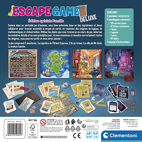 Clementoni Juego de Mesa 52601 - Escape Game Deluxe