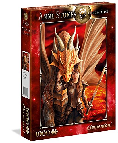 Clementoni - Puzzle 1000 piezas Fantasy Fuerza Interior, Anne Stokes, puzzle adulto vertical Fantasy Dragones (39464)