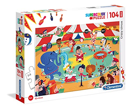 Clementoni - Puzzle infantil 104 Maxi Piezas El Circo, puzzle infantil de piezas grandes, a partir de 4 años (23733)