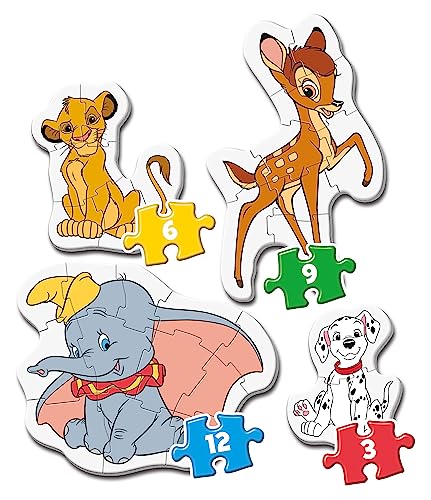 Clementoni - Puzzle infantil Animales, progresivo 3-6-9-12 piezas, My First Puzzle Animal Friends, a partir de 2 años (20806)