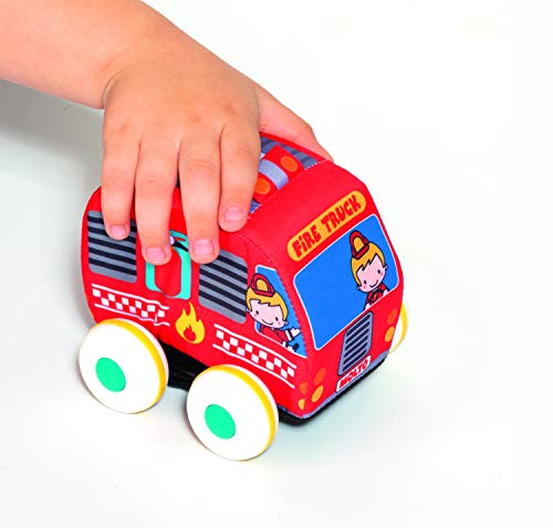 Coches de Tela de fricción Molto Cars&Fun. Juguete blandito Apto para bebés a Partir de 12 Meses, desarrolla la motricidad Fina. Desmontable para Lavar.