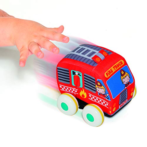 Coches de Tela de fricción Molto Cars&Fun. Juguete blandito Apto para bebés a Partir de 12 Meses, desarrolla la motricidad Fina. Desmontable para Lavar.