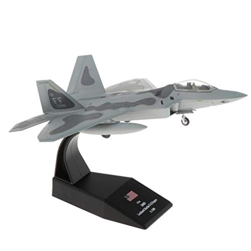 Colcolo 1/100 Aleación American F-22 Fighter Raptor Modelo de con Soporte de Metal