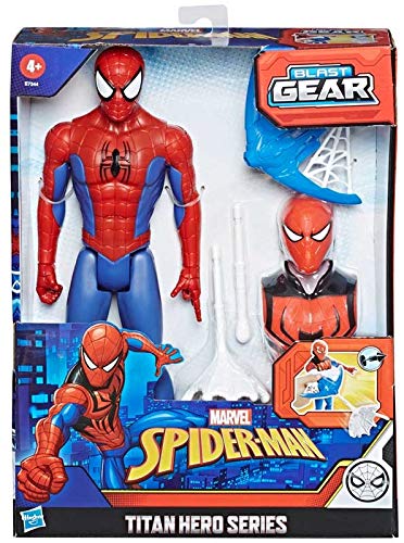 COLLECTOR Spiderman Titan Hero - Blast Gear- Cuando los niños conectan el lanzador Titan Hero Blast Gear a este brazo de figura o puerto trasero, ¡pueden lanzar proyectiles!