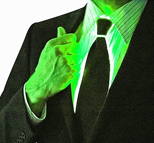 Corbata LED De Neón, Corbatas Iluminadas Corbata LED luminosa Corbata LED con luz Intermitente Ajustable Corbata Con luz LED Para Hombre Corbata Novedosa Para Hombres (Verde)