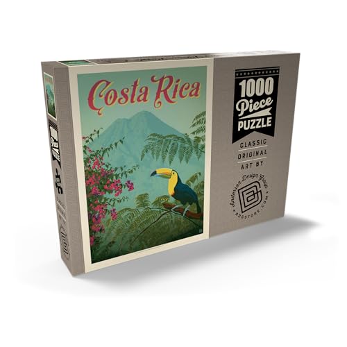 Costa Rica: Tucán En La Selva, Póster Vintage - Premium 1000 Piezas Puzzles - Colección Especial MyPuzzle de Anderson Design Group