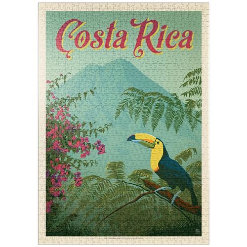 Costa Rica: Tucán En La Selva, Póster Vintage - Premium 1000 Piezas Puzzles - Colección Especial MyPuzzle de Anderson Design Group