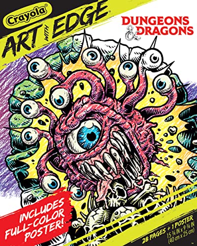 Crayola Arte con borde, juego de colorear Calabozos y Dragones, para colorear, regalo para adolescentes y adultos