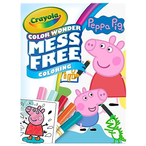 CRAYOLA Color Wonder - Peppa Pig Mess-Free Colouring Book (Includes 18 Colouring Pages & 5 Magic Color Wonder Markers)