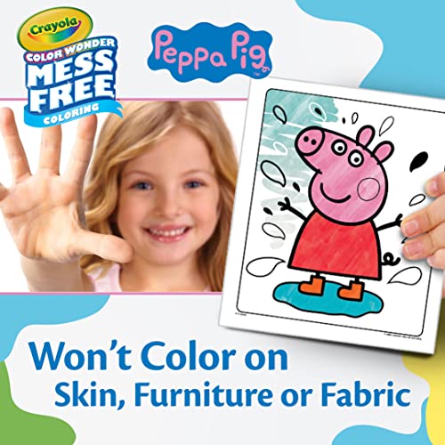 CRAYOLA Color Wonder - Peppa Pig Mess-Free Colouring Book (Includes 18 Colouring Pages & 5 Magic Color Wonder Markers)