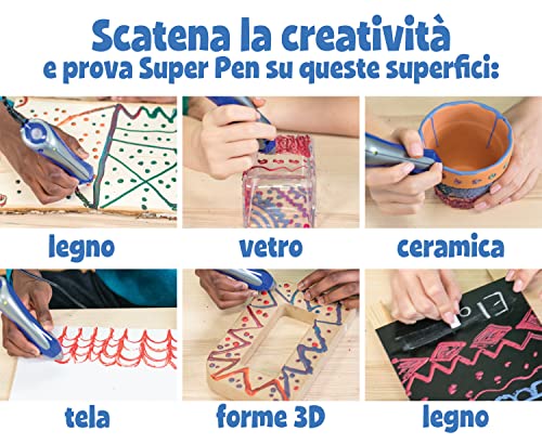 CRAYOLA - Super Pen Unicornio Neón, juego para derretir lápices de cera y crear dibujos en relieve, actividad creativa y regalo para niños, edad 8+, 25-0510
