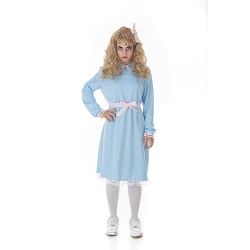 Creaciones Llopis Disfraz de Gemela Fantasma Halloween para Mujer, Disfraz de Fantasma El Resplandor para Mujer (Talla L)