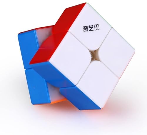 Cubo de Velocidad, QiYi MS 2x2 Speed Cube Magic Cube Magnético Rápido Suave sin Pegatinas Rompecabezas 3D Más Rápido Juguetes para Niños Adultos Niños y Niñas Regalos