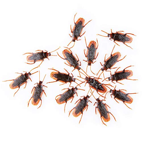 Cucarachas falsas Broma de cucarachas novedad cucarachas bichos parecen reales para decoración de fiestas en el hogar, 15 piezas cómodas y ecológicas