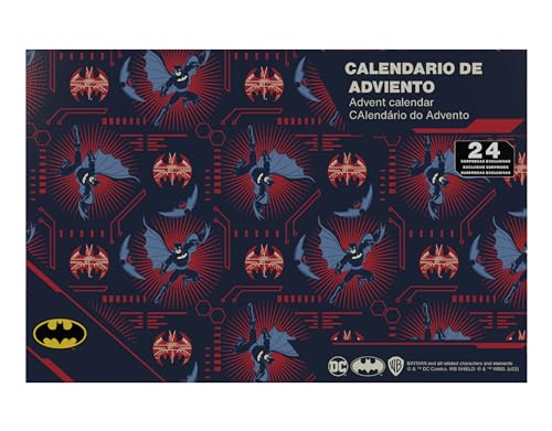 CYP Brands Batman- Calendario de adviento, Calendarios, Regalos, Navidad, Color Azul, Producto Oficial