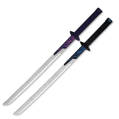 damdos Halloween Prop Assassins 567 Hitman Aqi Killer Seven Sword Scissor Cosplay Luminous Swords PU Foam Weapons Birthday Gifts(2Pcs/Set)
