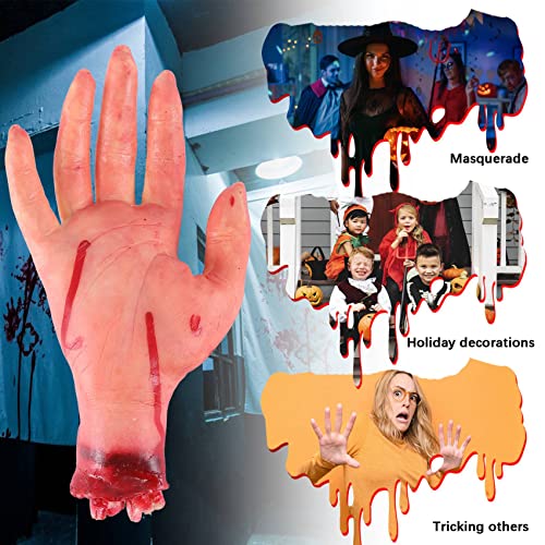 Dasertoe Bloody Horror Scary Prop Severed Life Size Arm Hand House 22-23 cm