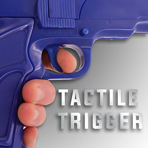 D.A.Y. Republic 8 anillos de tiro casquillo SWAT plástico azul juguete pistola revólver pistola, juego de policía (Swat 8 Shot Cap Gun)