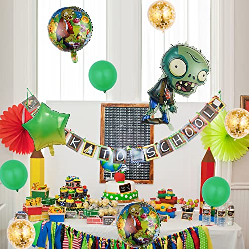 Decoración de cumpleaños, plantas vs zombies, hoja globo de cumpleaños, plantas vs zombies, decoración de fiesta, plantas vs zombies, fiesta de cumpleaños para niños, regalo fiesta decoración-A