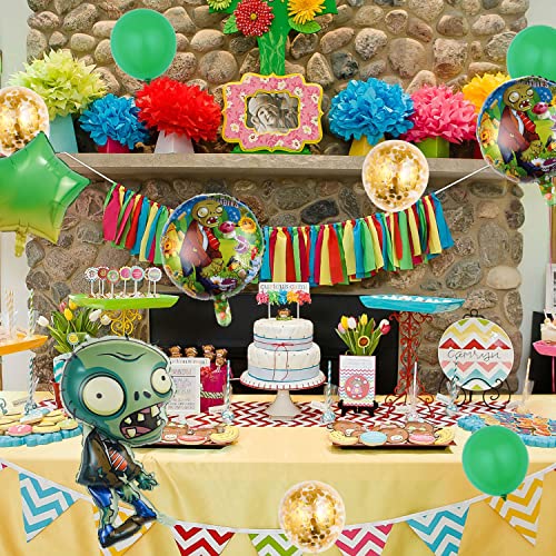Decoración de cumpleaños, plantas vs zombies, hoja globo de cumpleaños, plantas vs zombies, decoración de fiesta, plantas vs zombies, fiesta de cumpleaños para niños, regalo fiesta decoración-A
