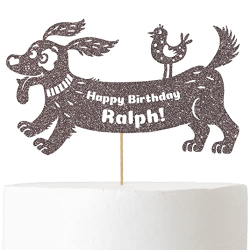 Decoración personalizada para pastel de cumpleaños de Cakeshop | Color personalizado para cualquier nombre decoración de pastel de perro para el primer segundo tercero 4, quinto, 6, 7, 8, 9, 10, 16,