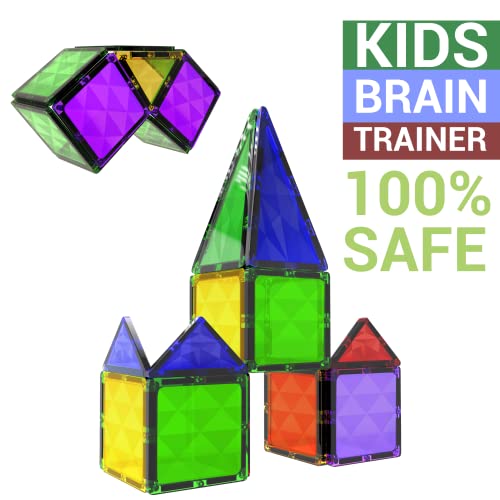 Desire Deluxe Bloques de construcción magnéticos Azulejos Montessori Juguetes para niños y niñas – Juego educativo de Aprendizaje – Cumpleaños, para 3 – 8 años de Edad (37 Piezas).