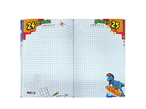 Diario escolar Gopop Abyss Fearless sin fecha de 10 meses, formato 20 x 14 cm + bolígrafo de color regalo, turquesa