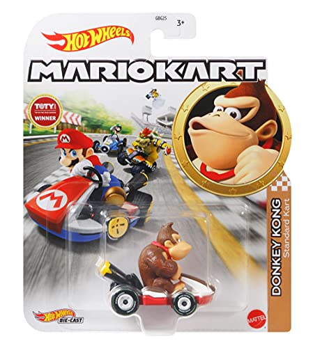 DieCast - GRN24 - Modelo KART 5 cm Donkey Kong Standard Kart de Super Mario Kart - Multicolor - 1/64 6 cm