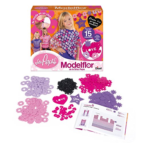 Diset- Modelo flor, diseña tus vestidos, 300 piezas (46771) , color/modelo surtido