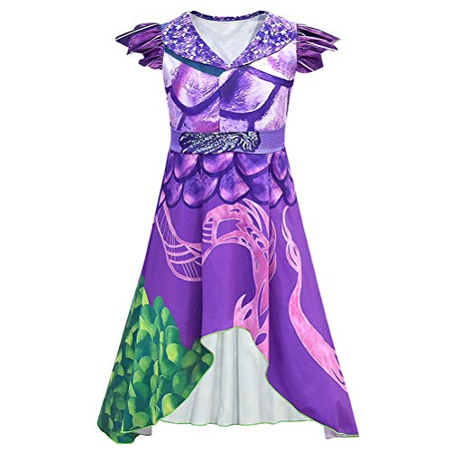 Disfraz de descendientes Dragon Mal Dress Disfraz de música Popular Moda Vestido de Halloween