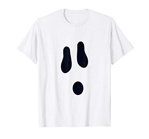 Disfraz de Halloween blanco Cara de Fantasma de miedo Camiseta