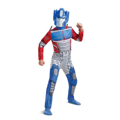 Disfraz de Transformers Optimus para niños de 7 a 8 años, Multicolor, Medium