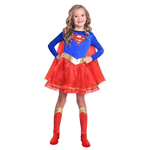 Disfraz de Warner Bros Supergirl clásico para niñas y niños (Edad: 4-6 años)