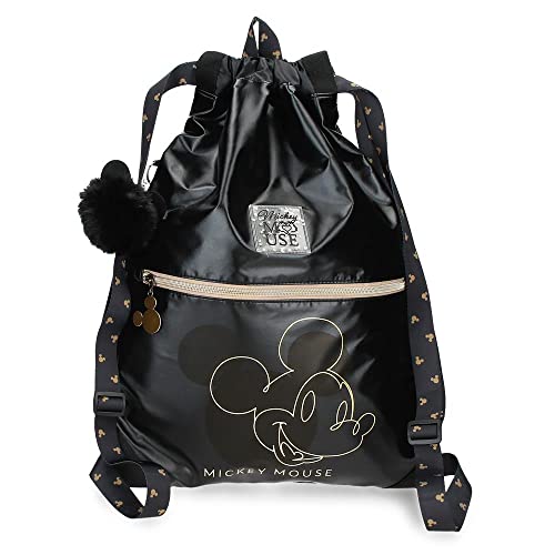 Disney Mickey Outline mochila Saco Negro 35x46 cms Poliéster
