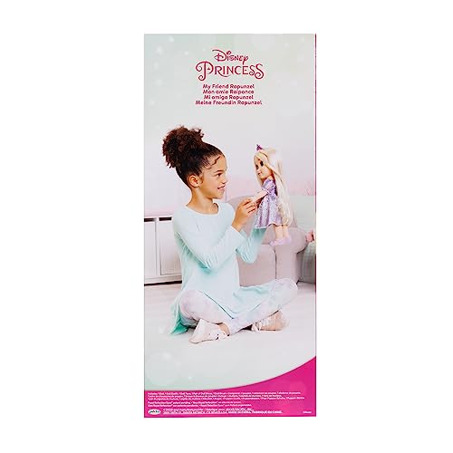 Disney Princesas Amiga Rapunzel Grande para Niñas – Muñeca de 38 cm de Altura Que Incluye Vestido, Zapatos y Tiara Extraíbles – Muñeca con Preciosos Detalles para niñas con 3 años +