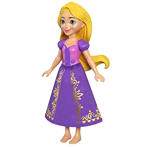 Disney Princess Minis Rapunzel y Maximus Muñeca pequeña con caballo de juguete, +3 años (Mattel HLW84)