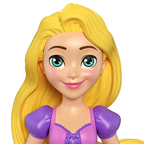 Disney Princess Minis Rapunzel y Maximus Muñeca pequeña con caballo de juguete, +3 años (Mattel HLW84)