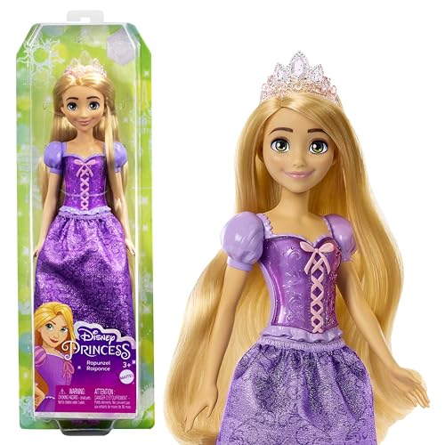 Disney Princess Rapunzel Muñeca princesa película Enredados, juguete +3 años (Mattel HLW03)