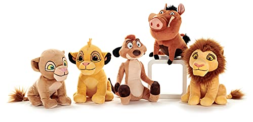 Disney The Lion King 2021 - Peluche de Rey León (24-30 cm, 5 figuras distintas, para adultos)