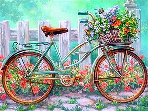 DIY pintura por números kits de lienzo paisaje pintado a mano regalo para colorear por números decoración de bicicletas para el hogar A6 50x70cm
