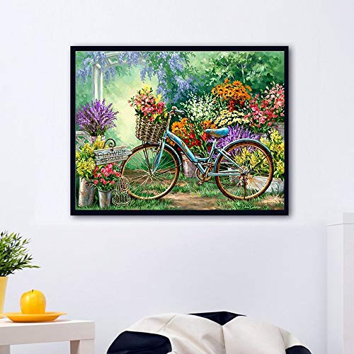 DIY pintura por números kits de lienzo paisaje pintado a mano regalo para colorear por números decoración de bicicletas para el hogar A6 50x70cm