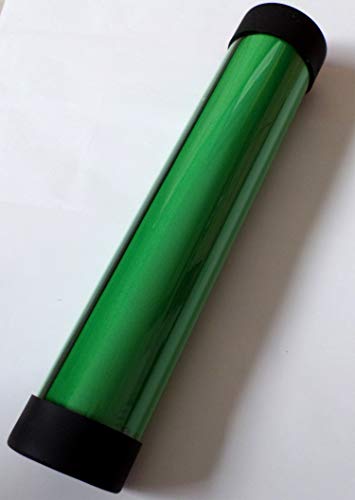 docsmagic.de Premium Playmat + Tube Big Transparent Green - 60 x 34 cm - Tapete de Juego + Rodillo de Transporte Verde