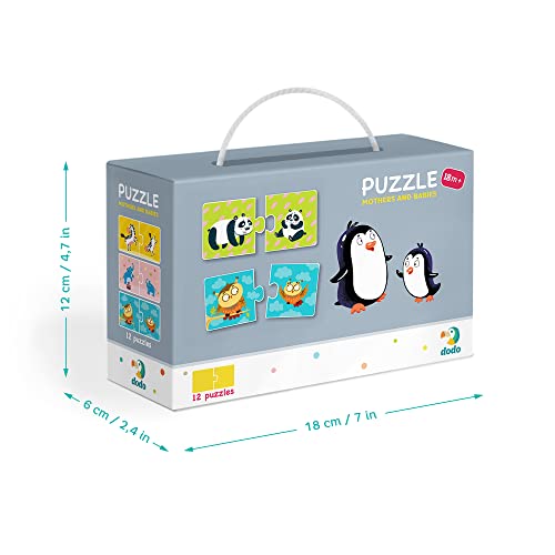 Dodo - Juego de 3 puzles infantiles para niños de 2 años (mascotas, madres e hijos, antónimos), 24 piezas, regalo educativo para niños y niñas que favorece el aprendizaje temprano