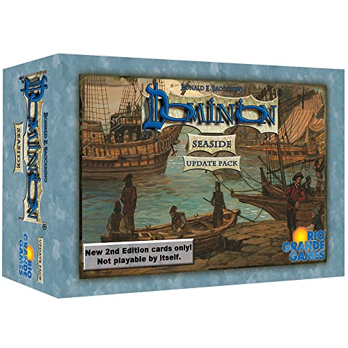 Dominion: Seaside - Paquete de actualización de 2ª edición - Paquete de cartas de expansión, Juegos de Río Grande, Edades 14+, 2-4 jugadores