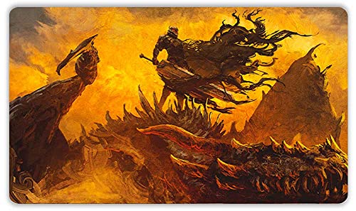 Dragon Slayer (Bordes cosidos) - Alfombra de Juego Berserk Anime - Compatible con tapete de Juego Magic The Gathering - Juega a MTG, YuGiOh, TCG - Diseños Originales y Accesorios