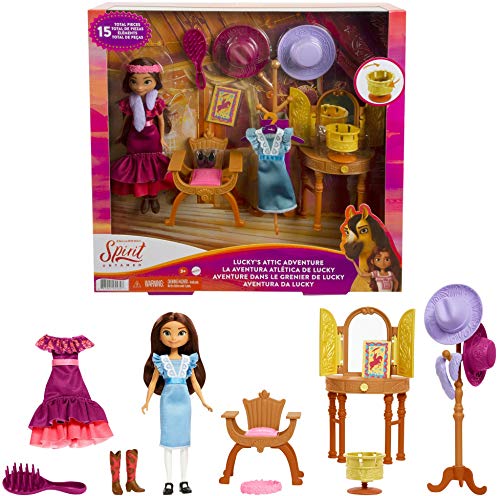 Dreamworks Spirit Barbie Spirit Untamed Lucky's Attic Adventure, multicolor (Mattel GXF54)