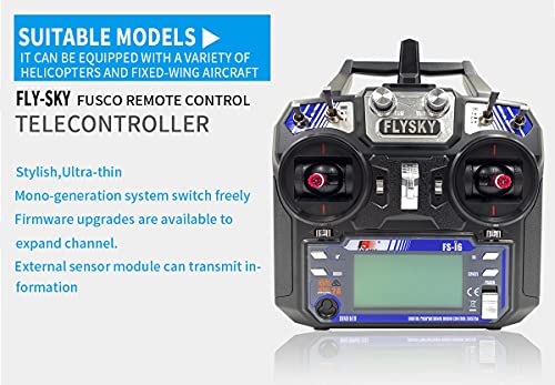 DTXMX Flysky FS-i6 6CH 2.4G RC control remoto transmisor y receptor iA6B AFHDS 2A controlador de radio para RC FPV Drone Quadcopter ala fija modo-2